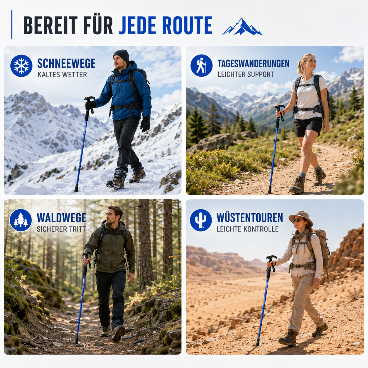 snoutatelier | Trailara Faltbarer Teleskop-Trekkingstab