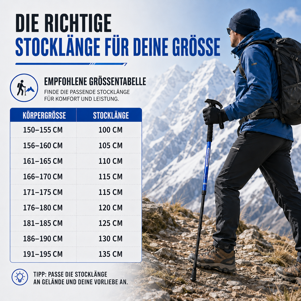 snoutatelier | Trailara Faltbarer Teleskop-Trekkingstab