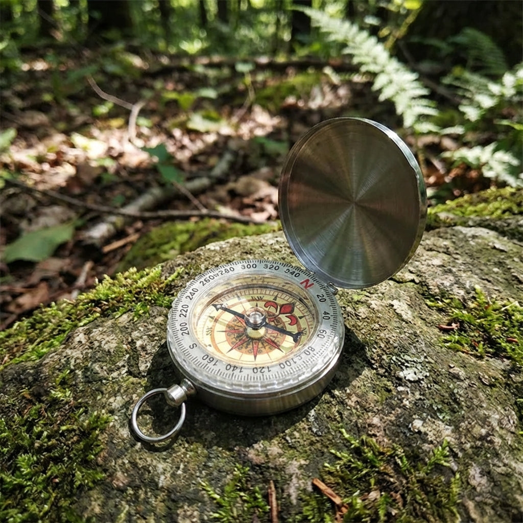 Trailore Klappkompass mit leuchtendem Zifferblatt