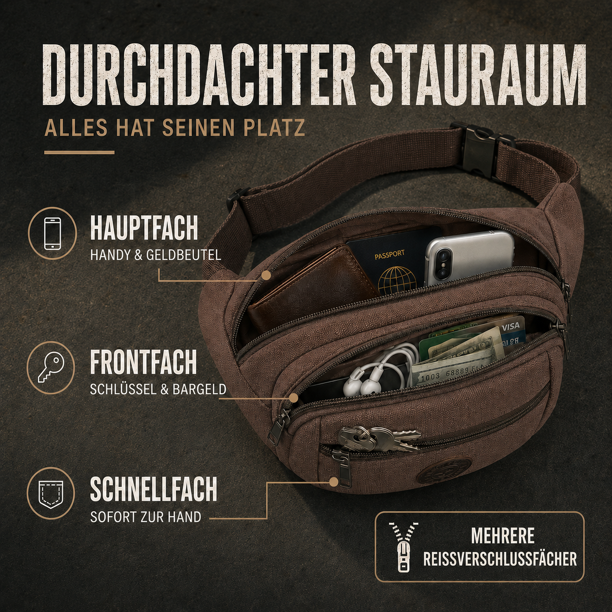 Trailridge Leichte Polyester-Gürteltasche
