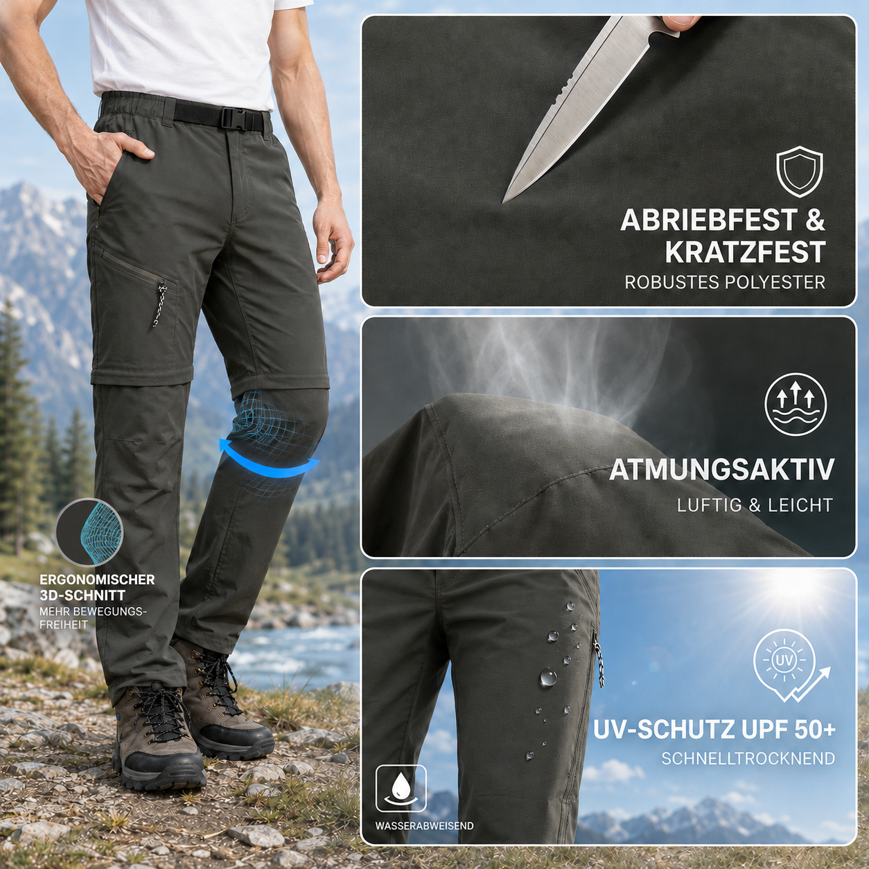 Traxlite Abnehmbare Taktische Wanderhose