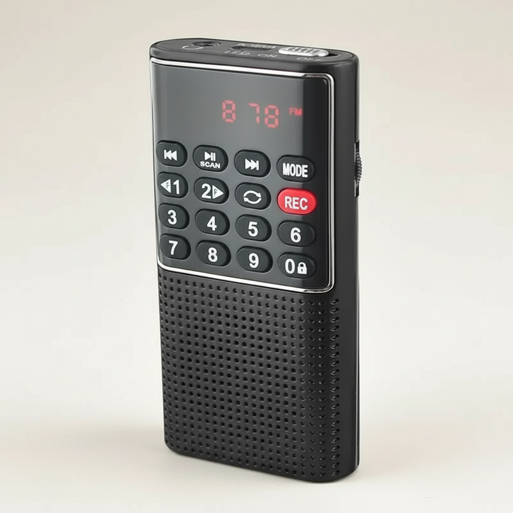 TrekTone Kompakt tragbares Radiogerät mit MP3-Player