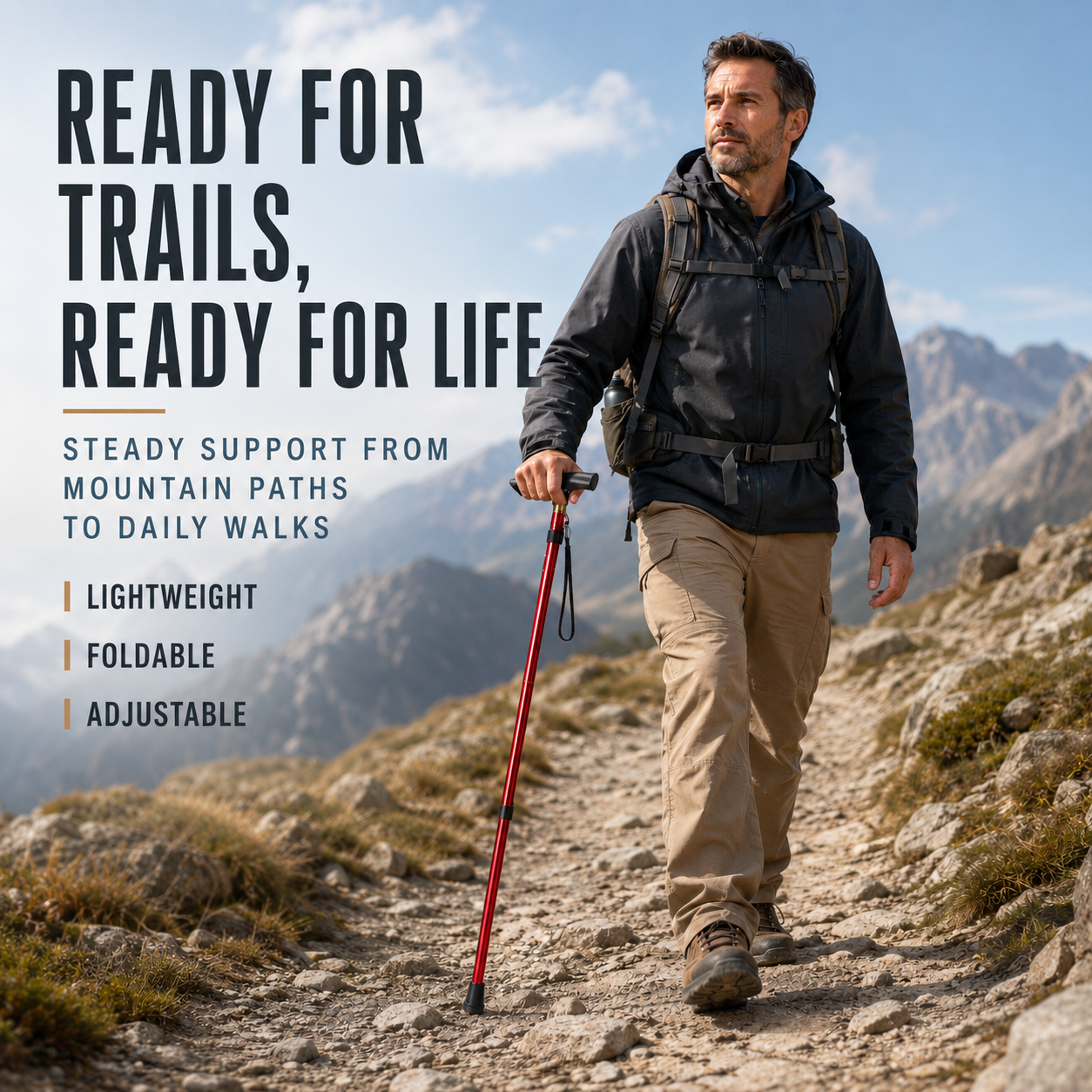 Nordspur | Treklinx Fünfteiliger Faltbarer Trekkingstab