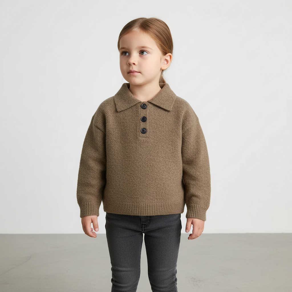 Strickpullover mit Umlegekragen