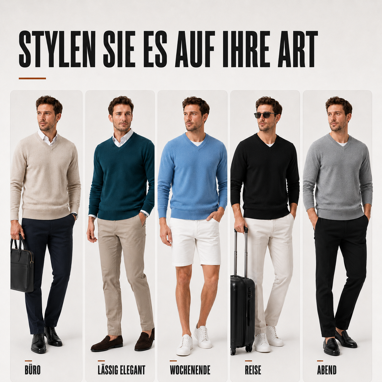 V-Ausschnitt Pullover