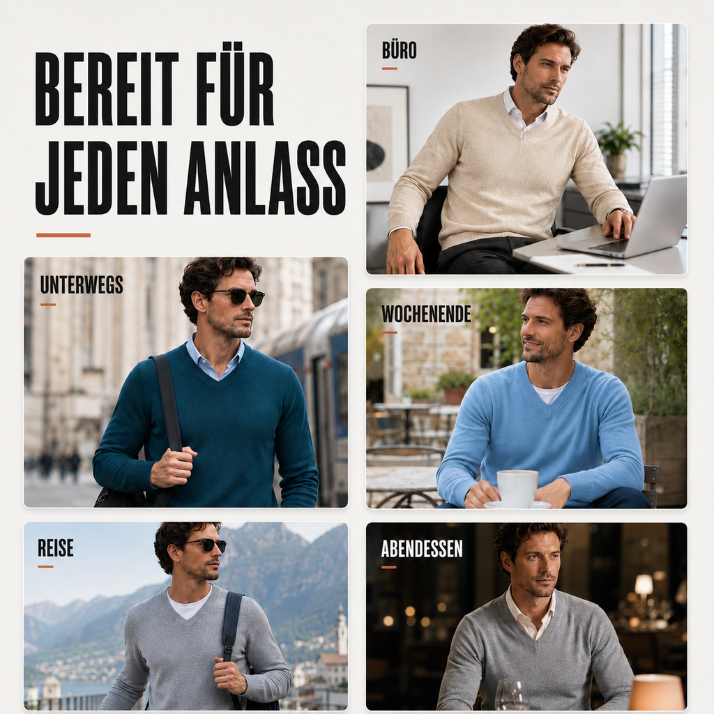 V-Ausschnitt Pullover
