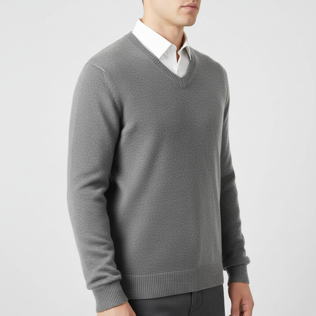 V-Ausschnitt Pullover