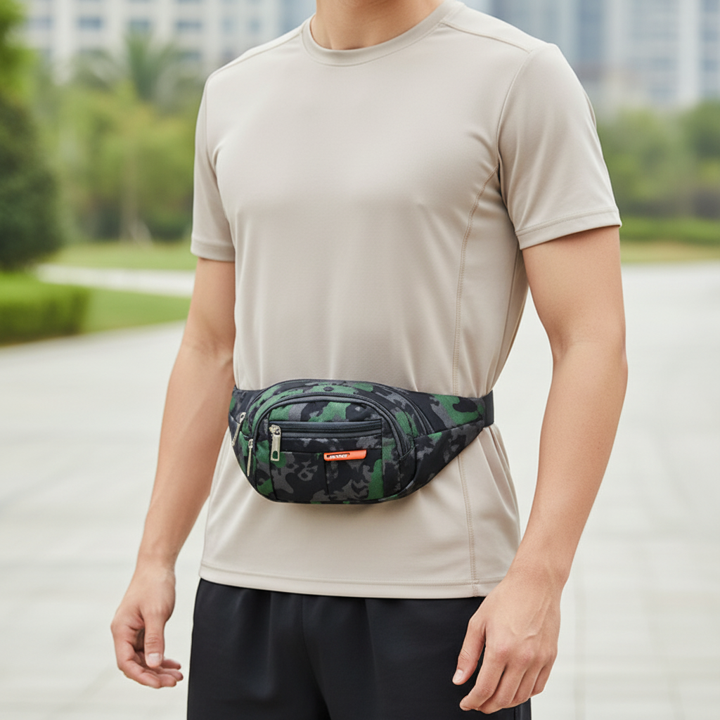 Vastio Camouflage Nylon-Gürteltasche
