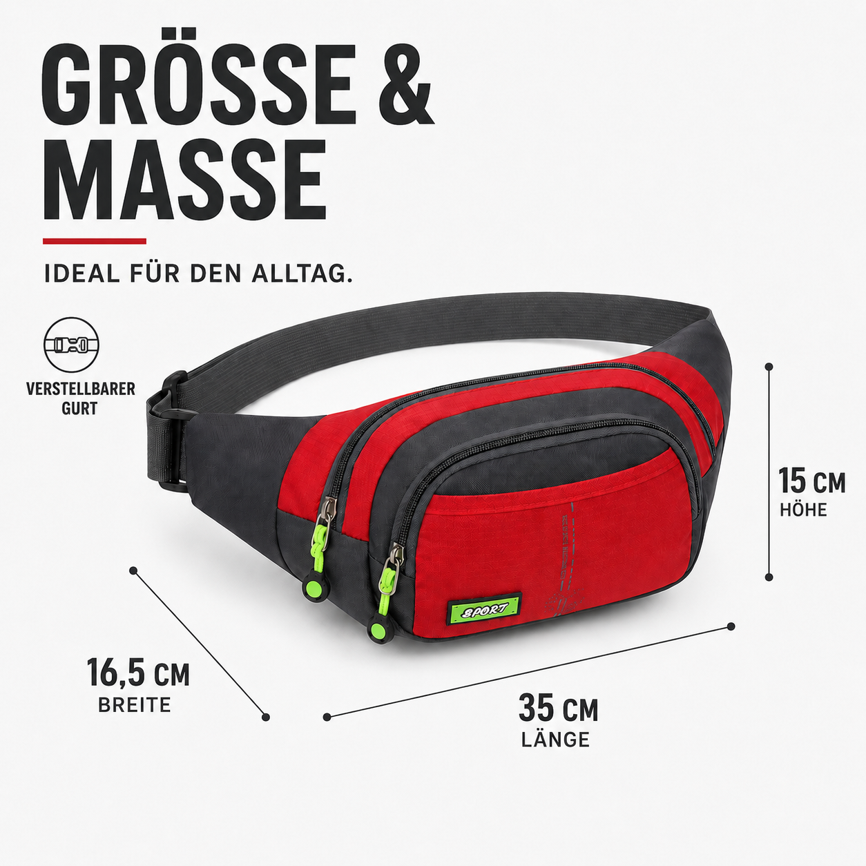 Vaylix Wasserdichte Nylon-Gürteltasche