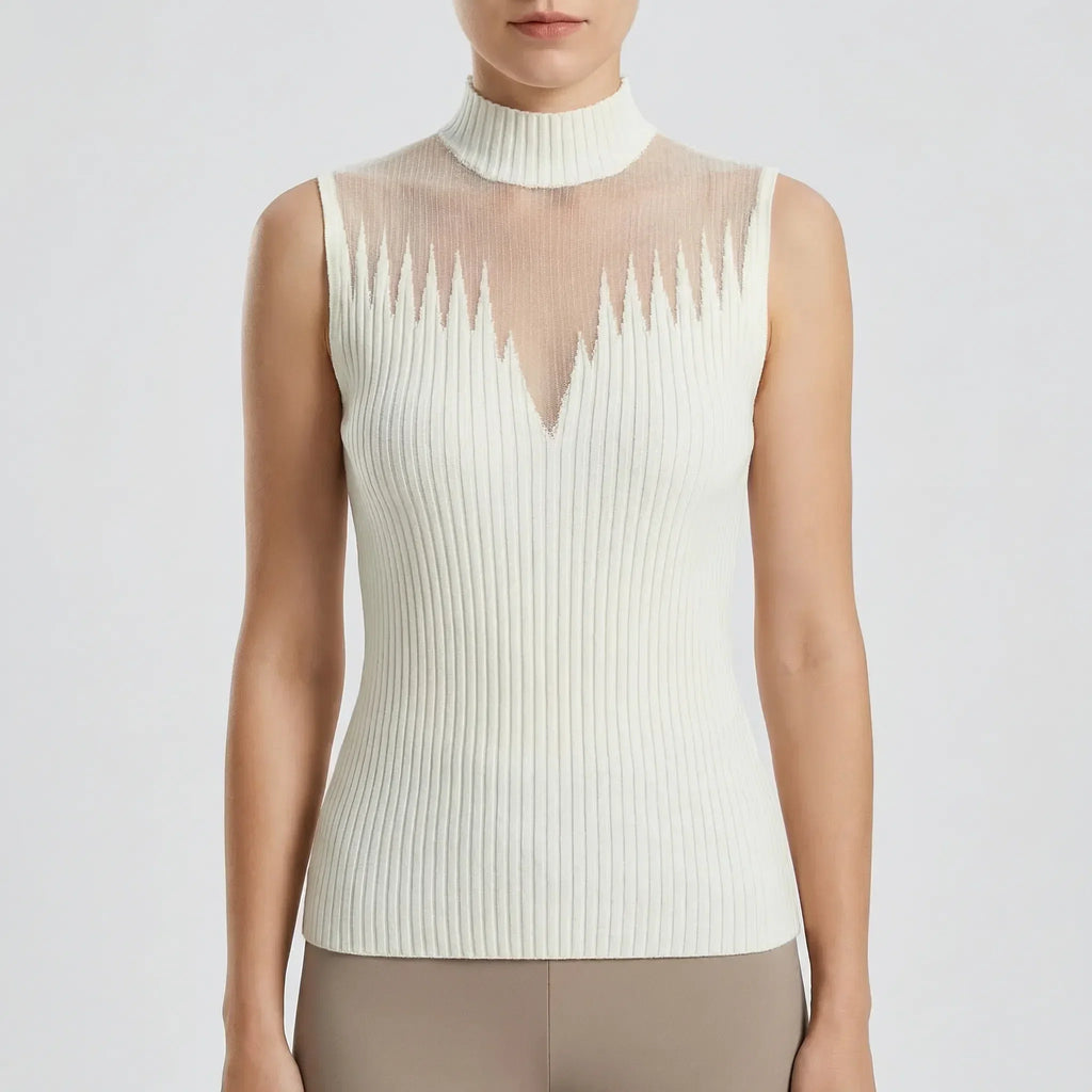 Veilknit Ärmelloses gestricktes Wäscheoberteil