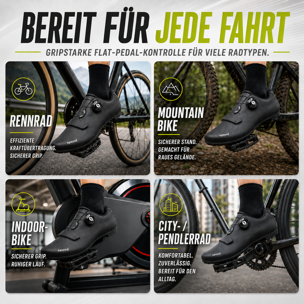 Velodrix Klickpedalfrei-Flatpedal-Radschuh