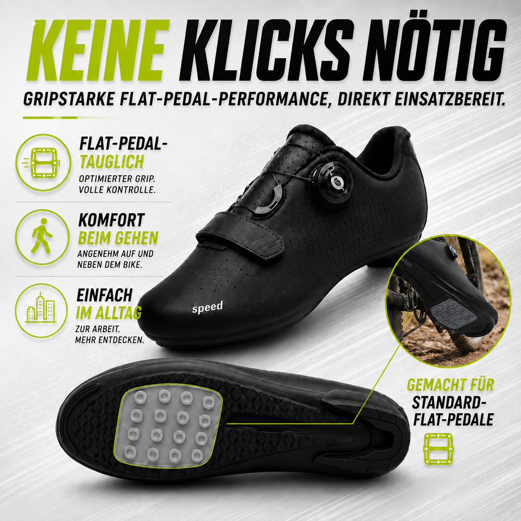 Velodrix Klickpedalfrei-Flatpedal-Radschuh