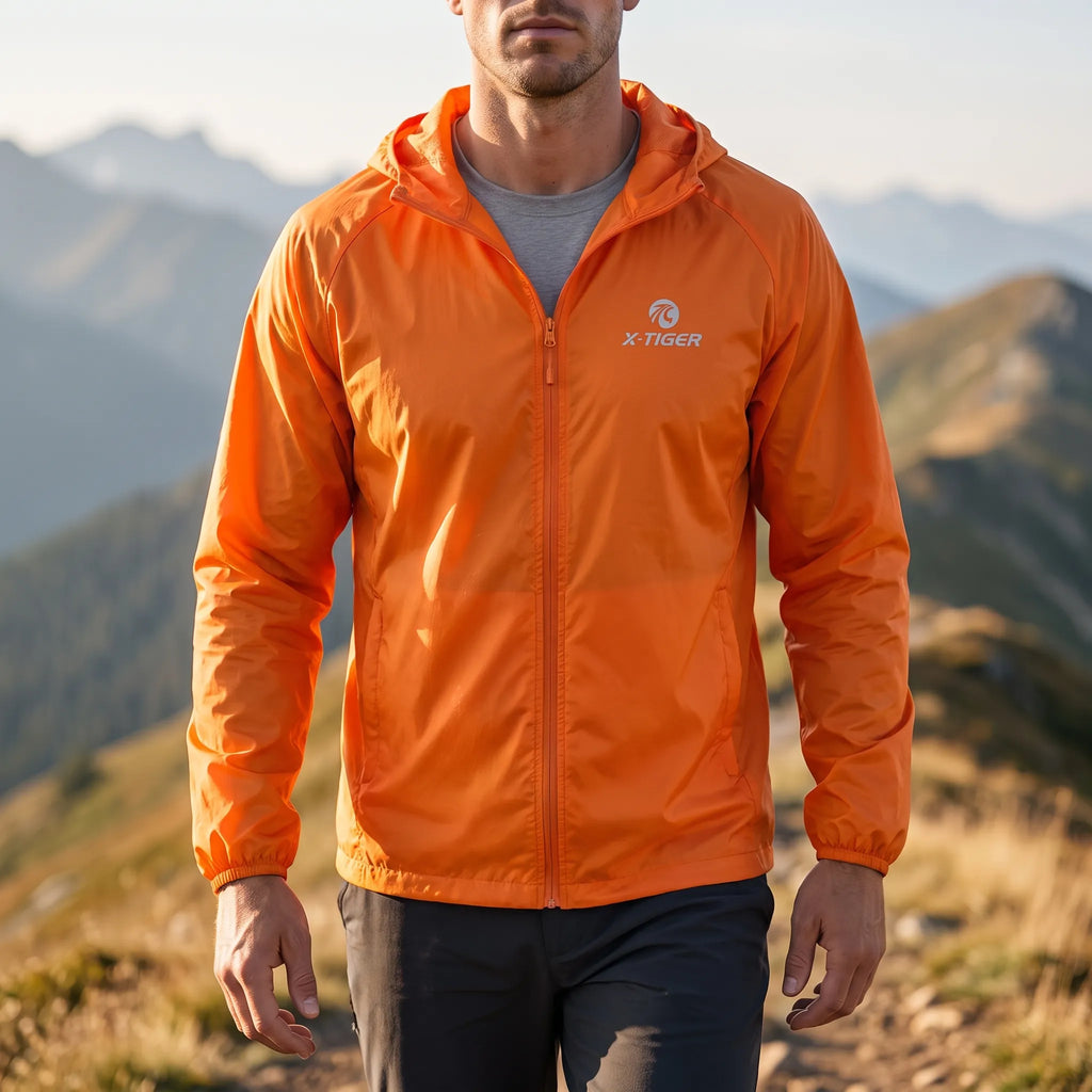 Velotrek Leichte Packbare Kapuzen-Windjacke