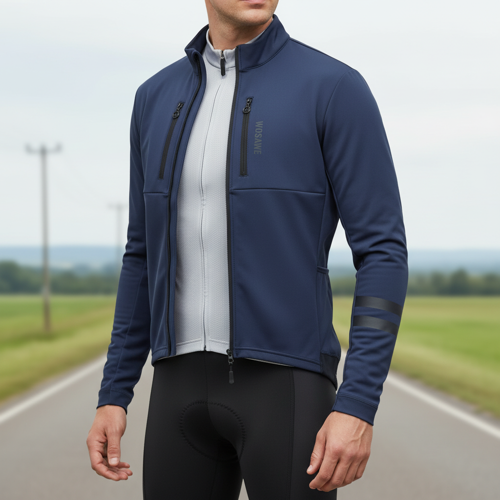 Veloxaro Herren Thermo-Radjacke