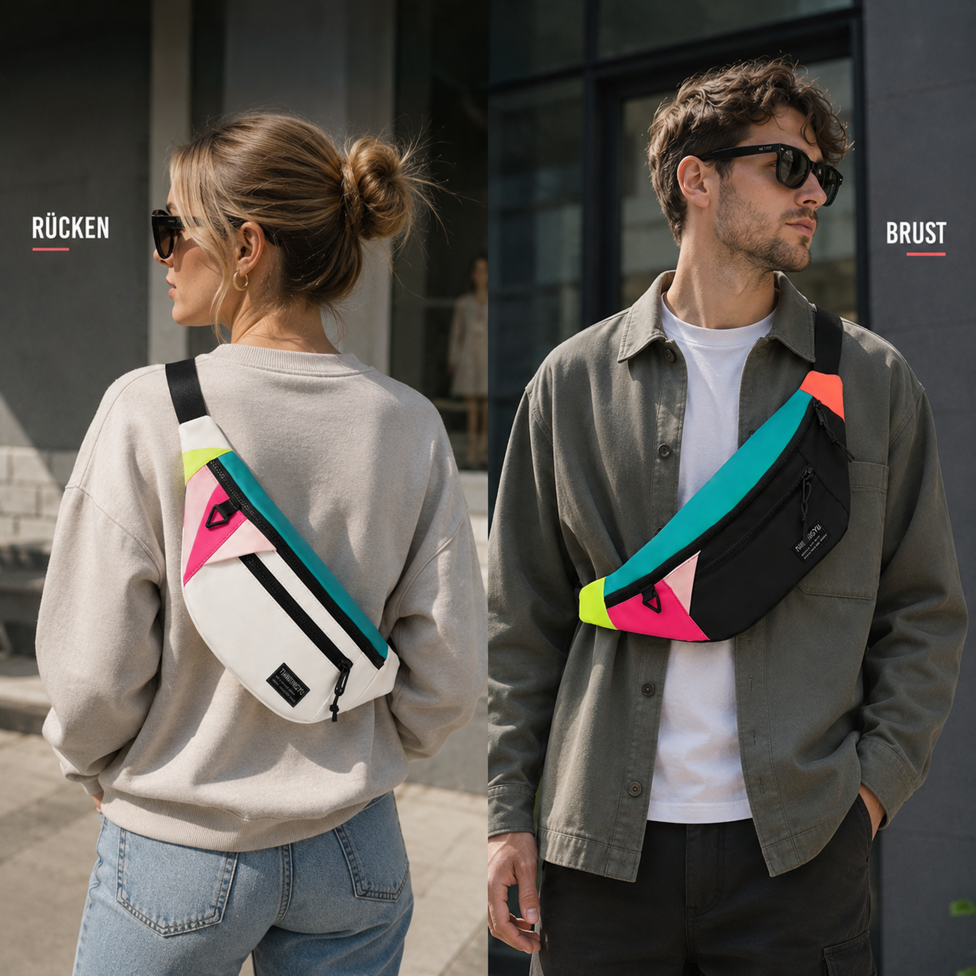 Veltroxa Lässige Nylon-Crossbody-Tasche
