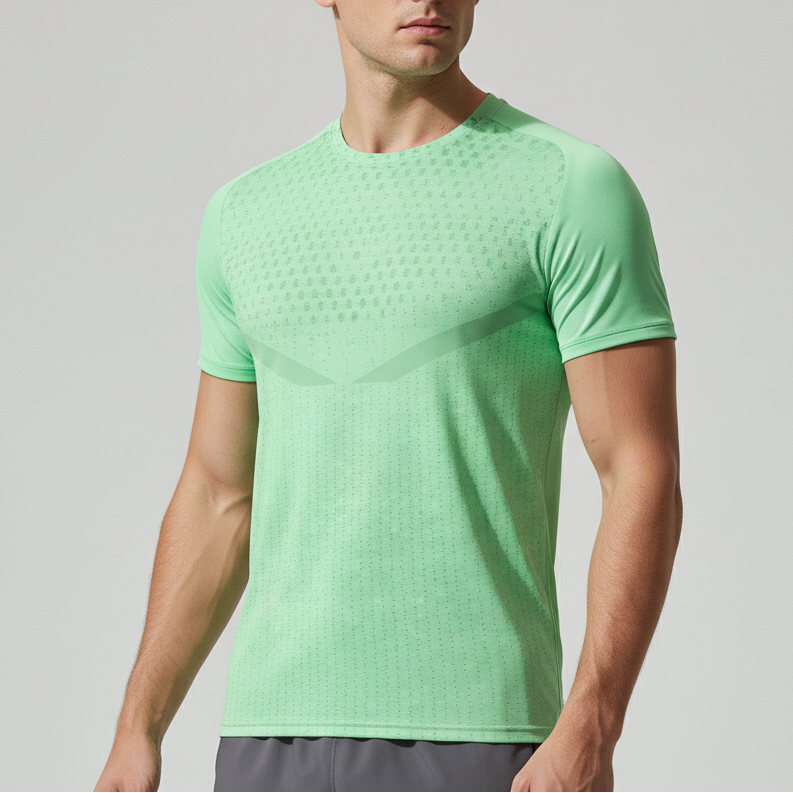 Vigoroft Kurzarm-Crew-Trainingst-Shirt