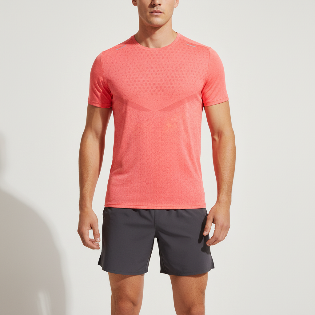 Vigoroft Kurzarm-Crew-Trainingst-Shirt