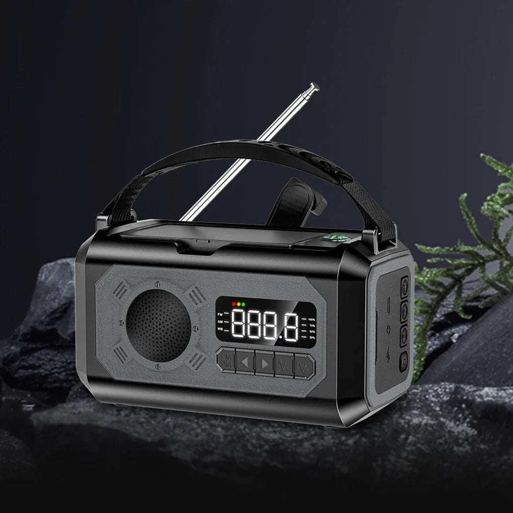 VoltGuardo Tragbares Solar-Kurbel-Radio