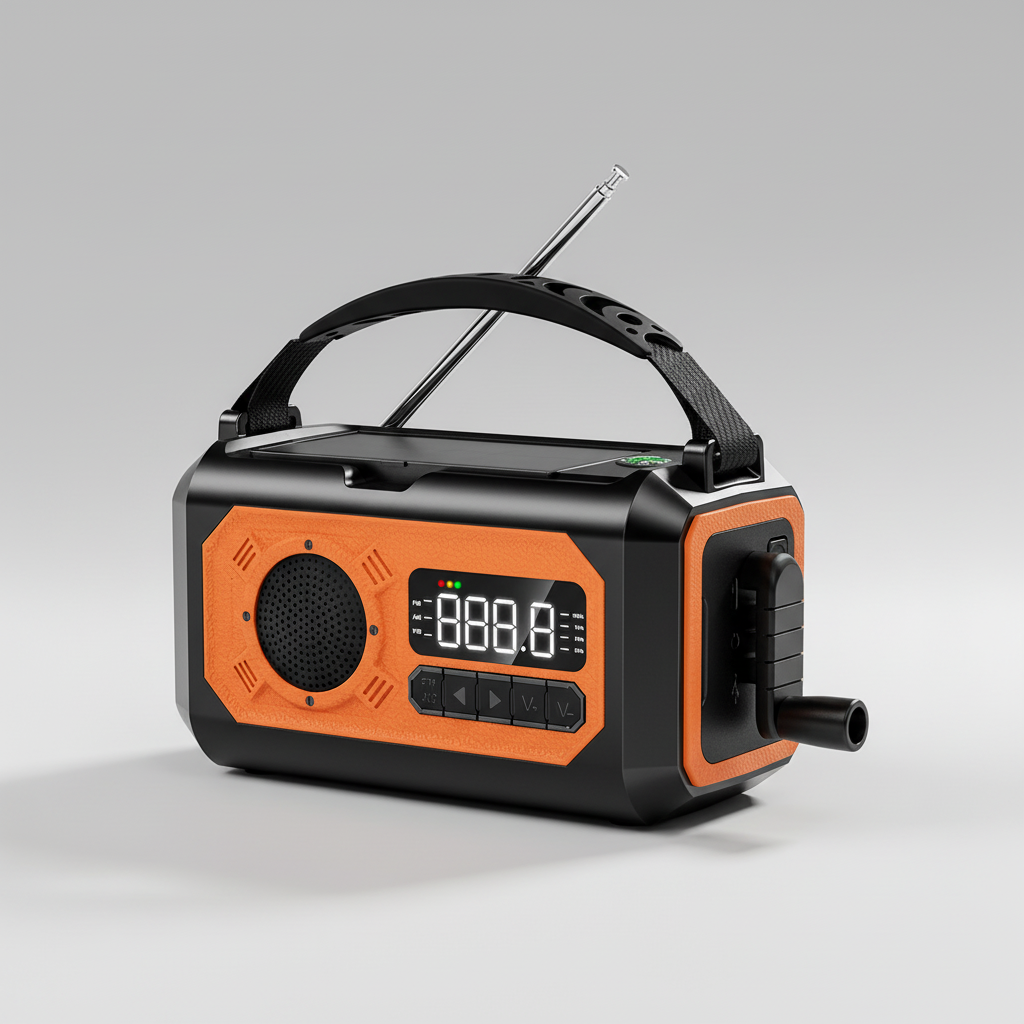 VoltGuardo Tragbares Solar-Kurbel-Radio
