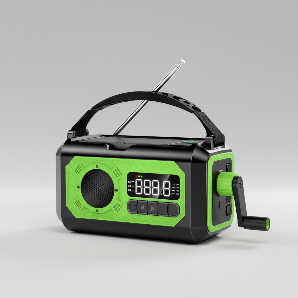 VoltGuardo Tragbares Solar-Kurbel-Radio