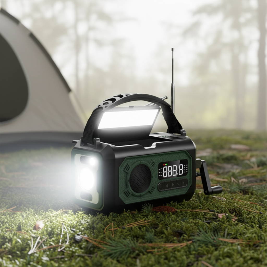 VoltGuardo Tragbares Solar-Kurbel-Radio