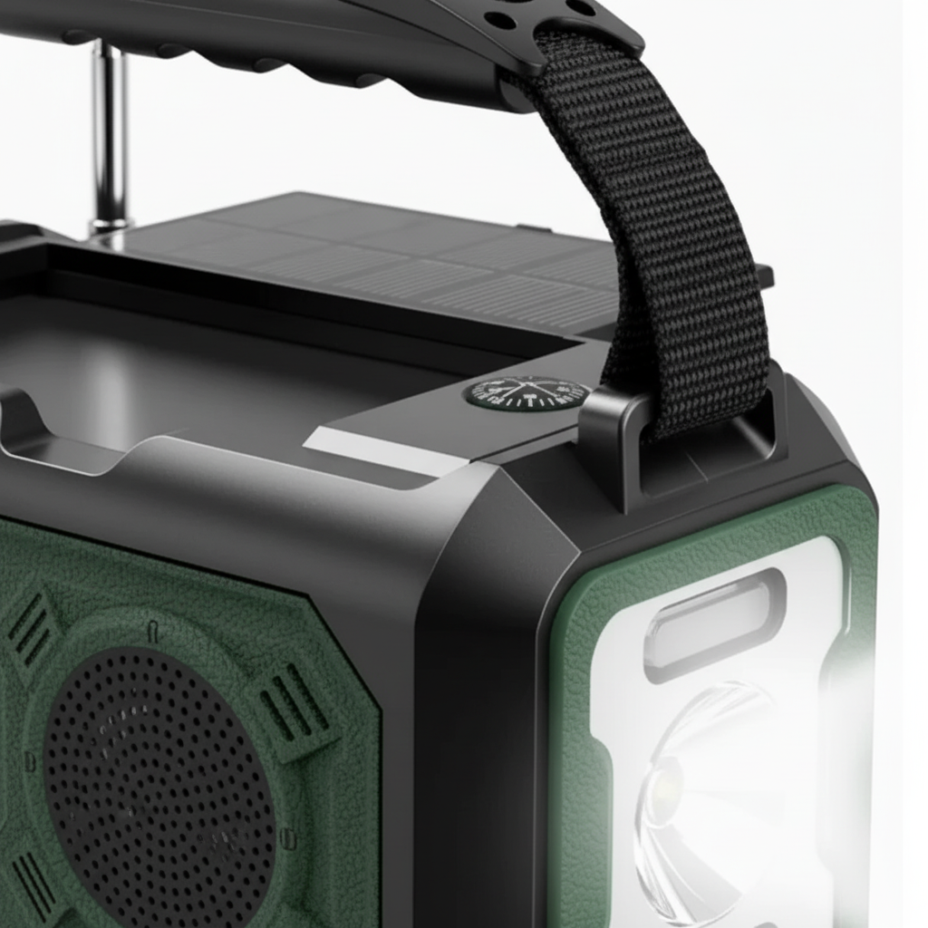 VoltGuardo Tragbares Solar-Kurbel-Radio