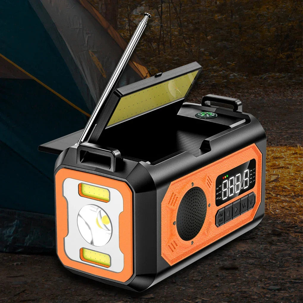 VoltGuardo Tragbares Solar-Kurbel-Radio
