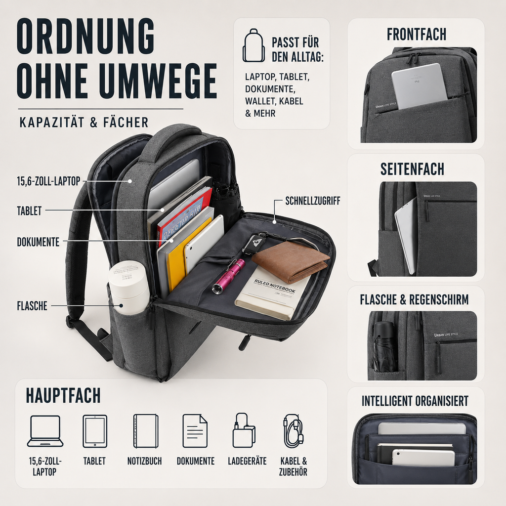 Wasserdichter Laptop-Rucksack