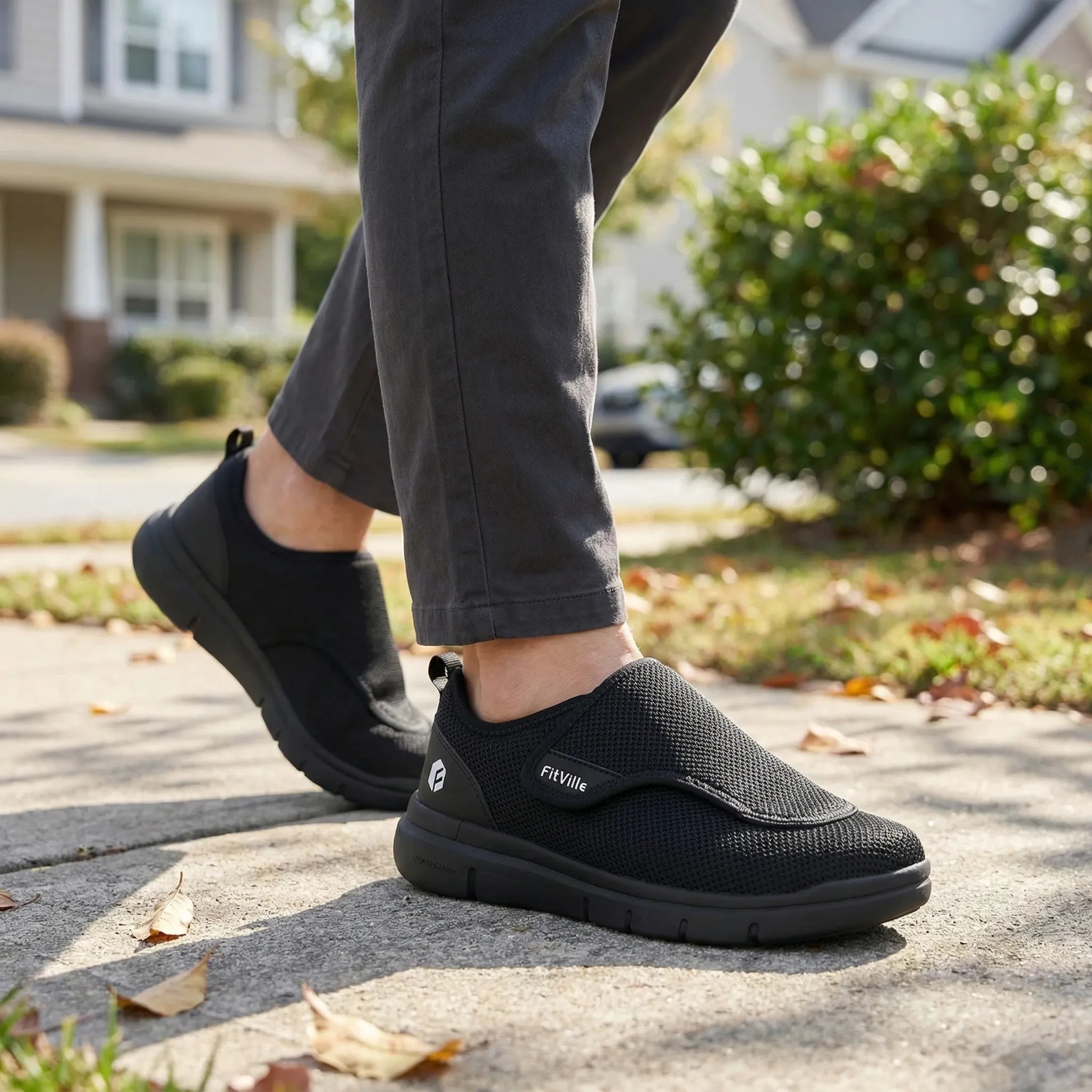Widestryde Extraweite Verstellbare Gehschuh für Herren