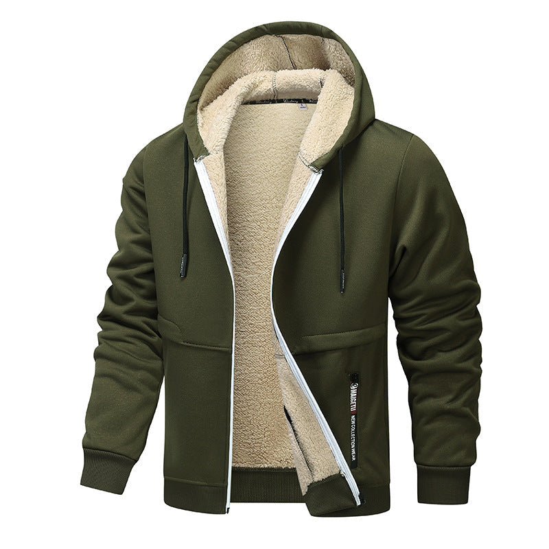Schwere Kapuzenjacke mit Reißverschluss