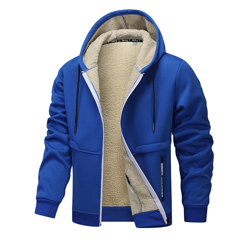 Schwere Kapuzenjacke mit Reißverschluss