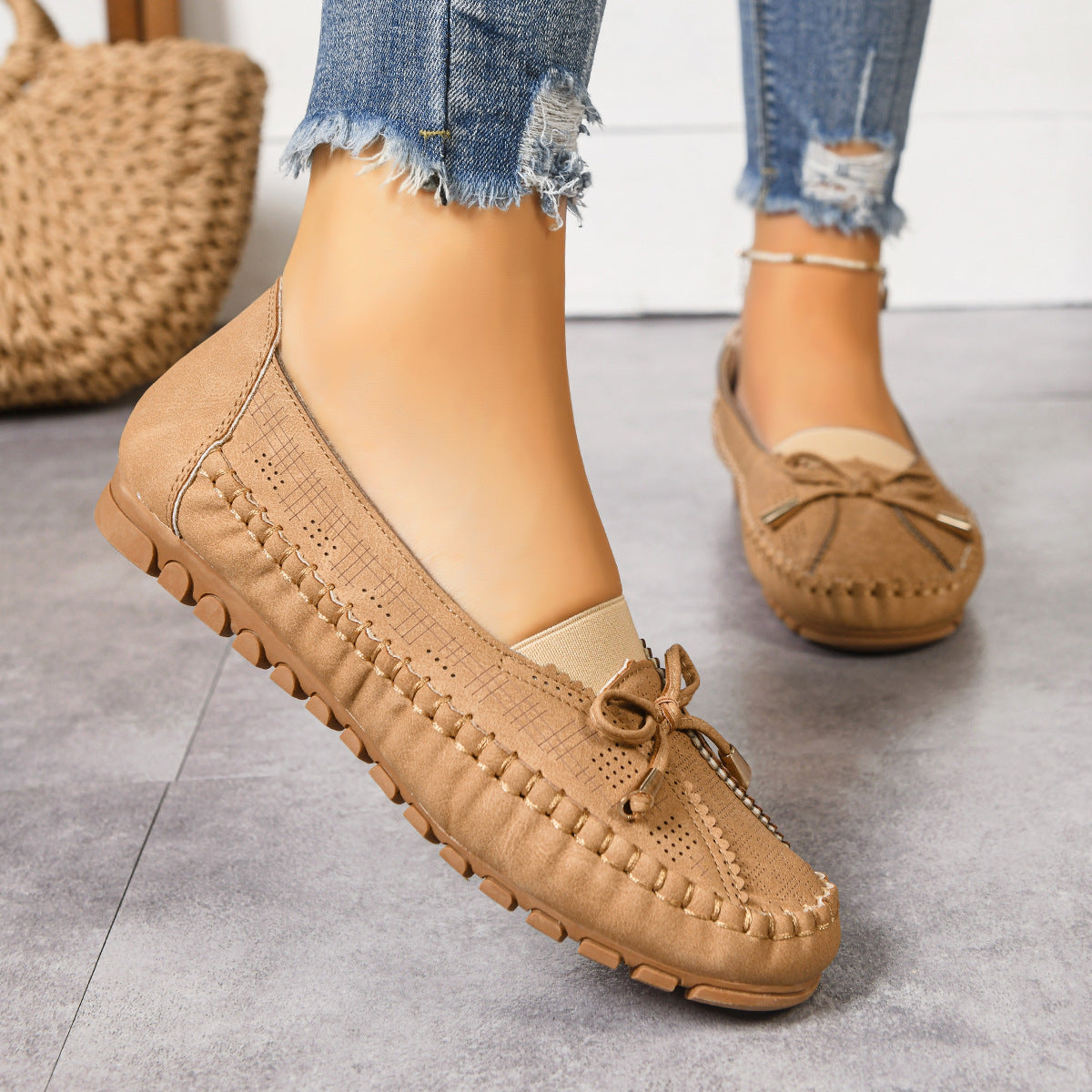 Damen-Komfort-Loafer in weiter Passform