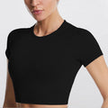 Vyralia Nahtloses Kurzarm-Crop-Top