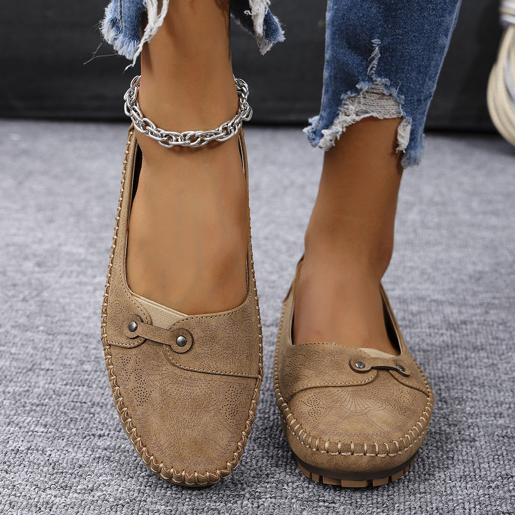 Damen-Komfort-Loafer aus Wildleder
