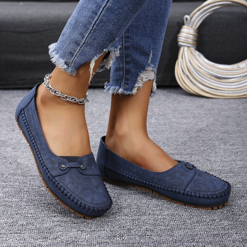 Damen-Komfort-Loafer aus Wildleder