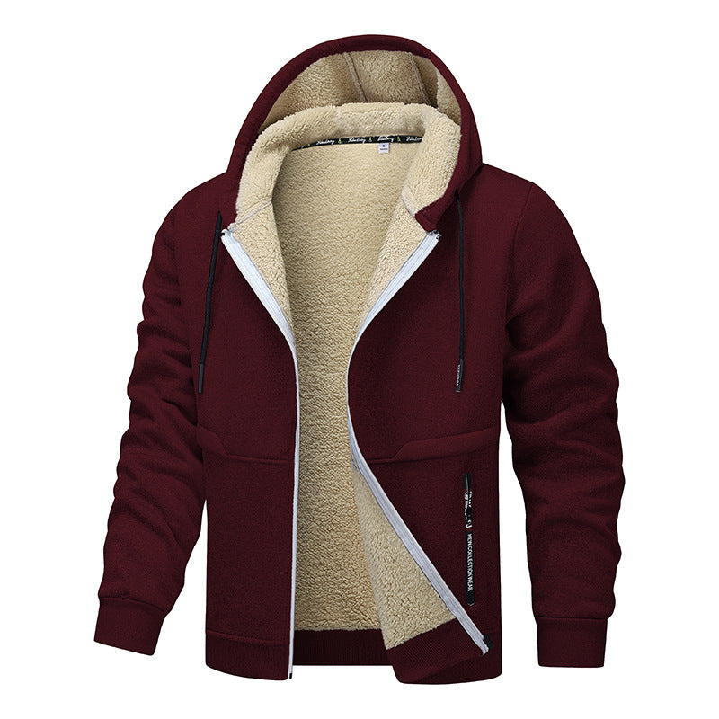 Schwere Kapuzenjacke mit Reißverschluss