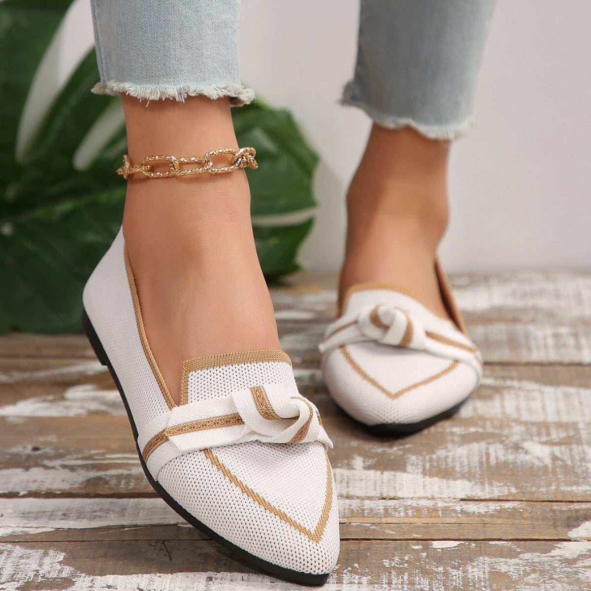 Damen-Ballerinas mit bequemer, weiter Passform
