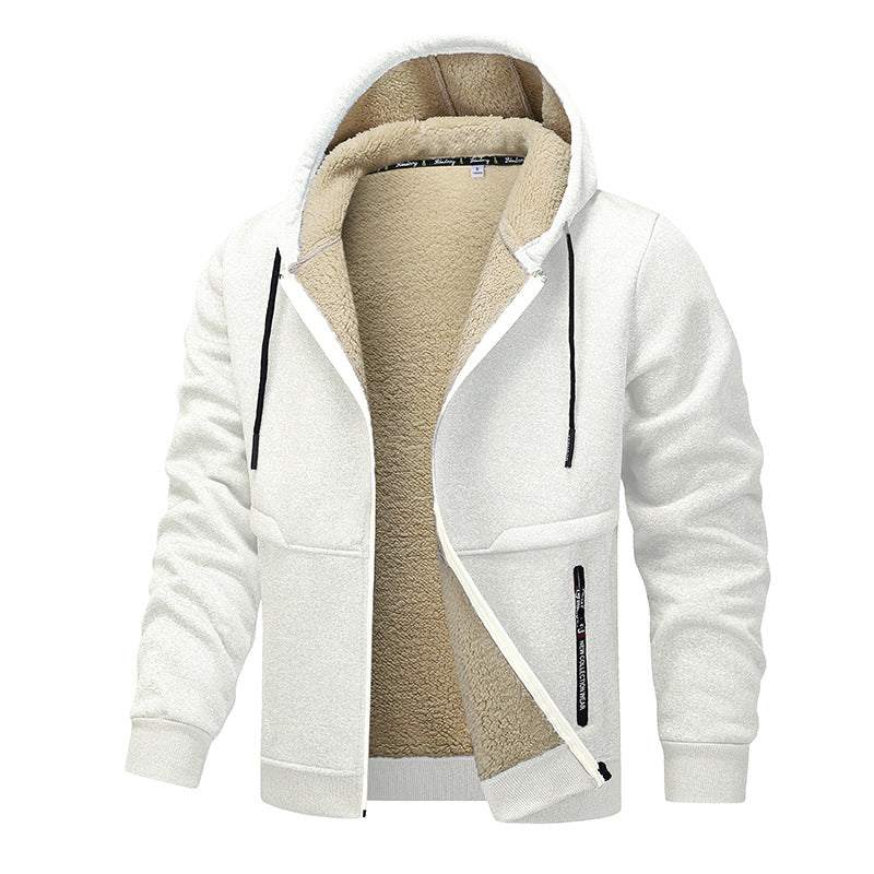 Schwere Kapuzenjacke mit Reißverschluss