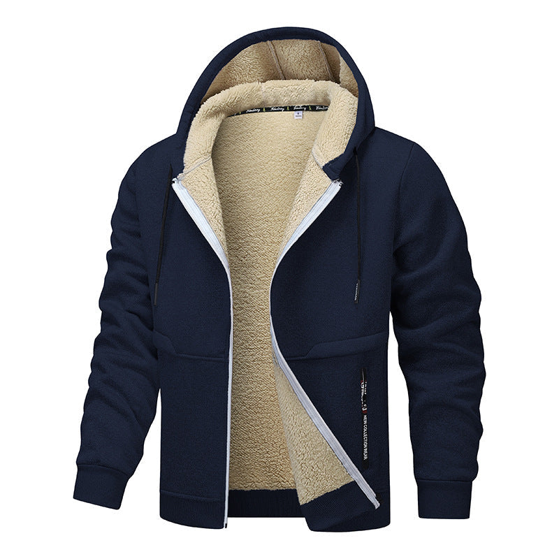Schwere Kapuzenjacke mit Reißverschluss
