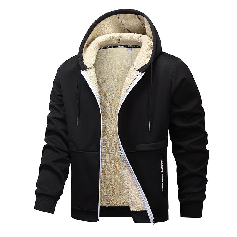 Schwere Kapuzenjacke mit Reißverschluss