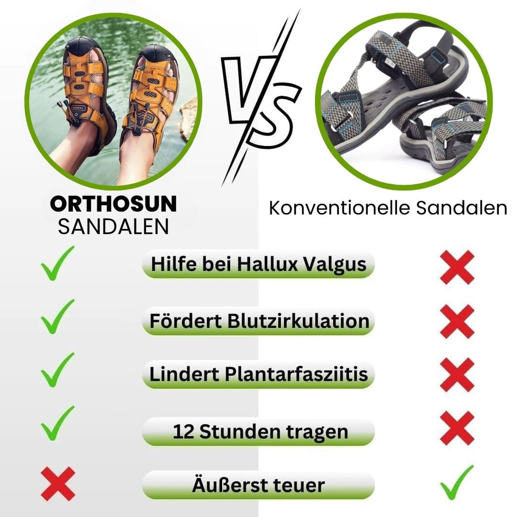 OrthoSun - ergonomische Schmerzlinderungs-Sandalen für Männer