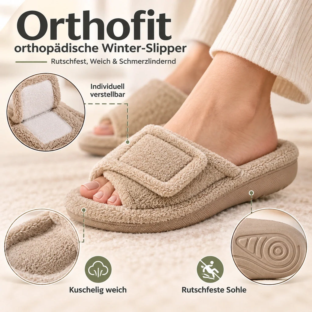 Orthofit - orthopädische Winter-Slipper | Rutschfest, Weich & Schmerzlindernd