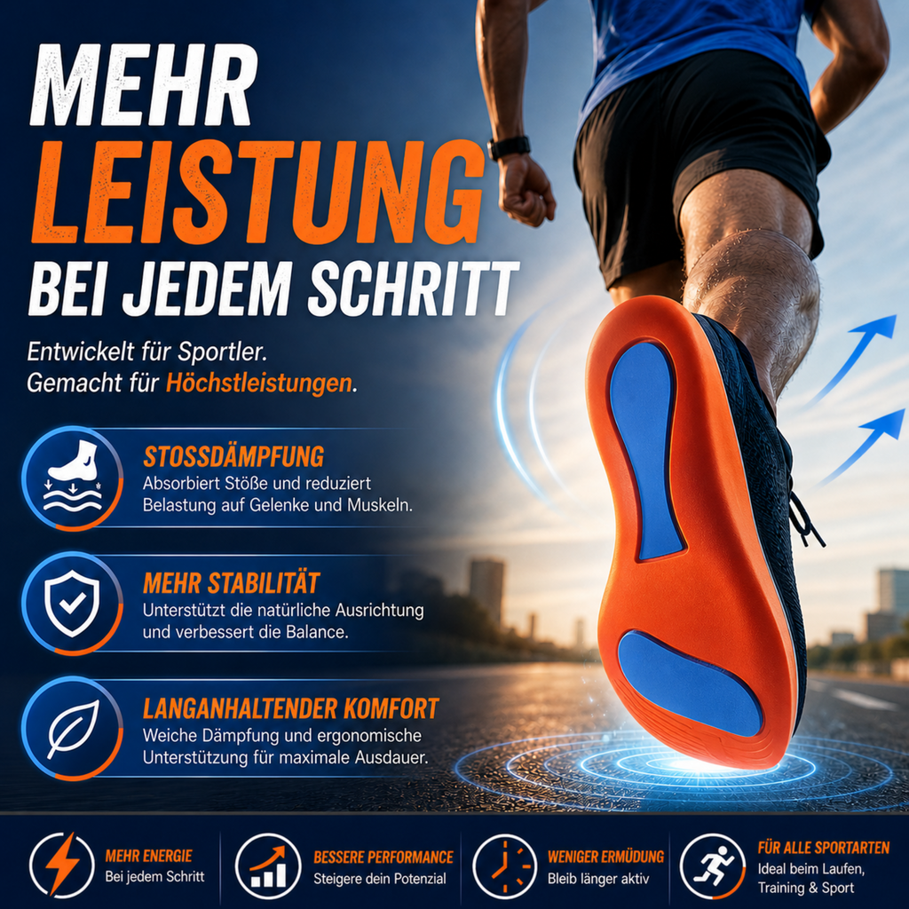 Orthopädische Einlagen – Stützsohlen für Fersensporn und Plattfüße
