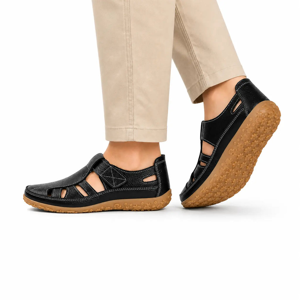 Komfortschuhe aus Leder mit breiter Zehenbox