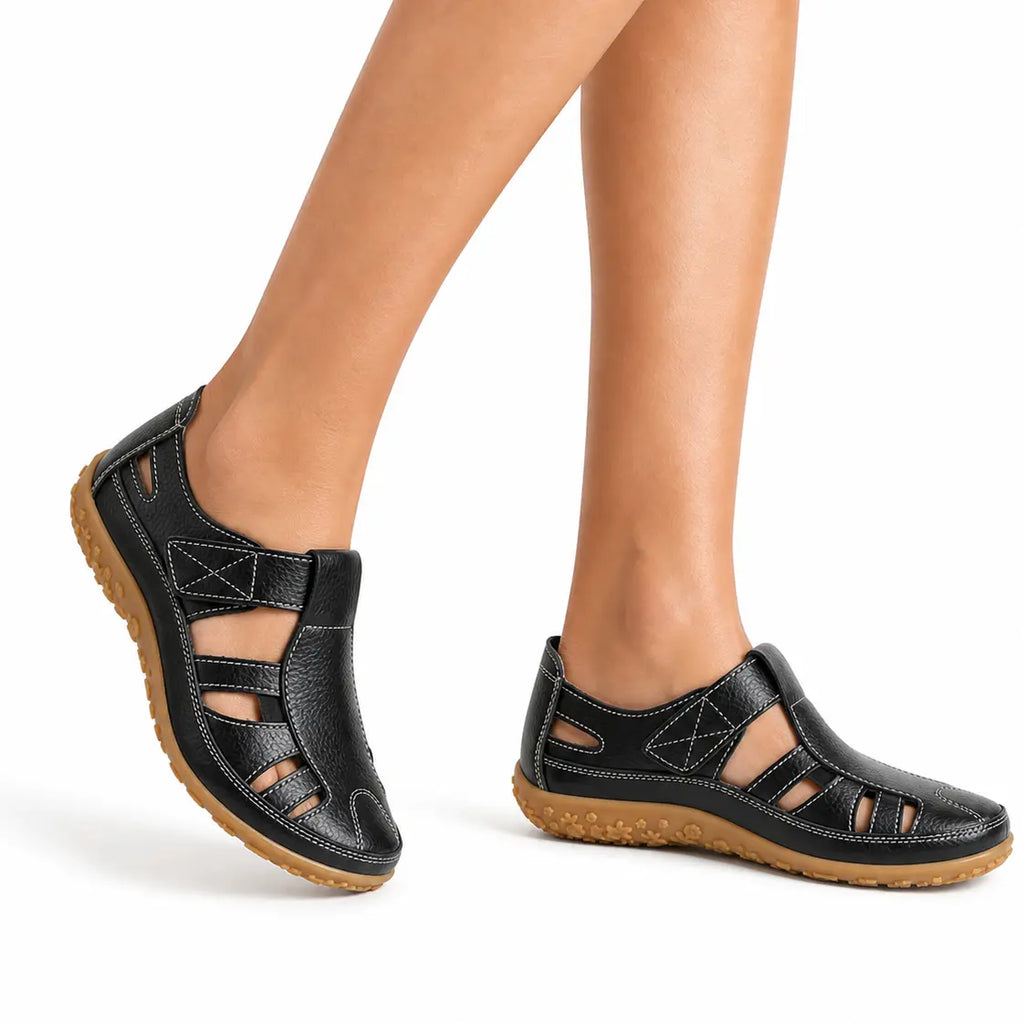 Komfortschuhe aus Leder mit breiter Zehenbox