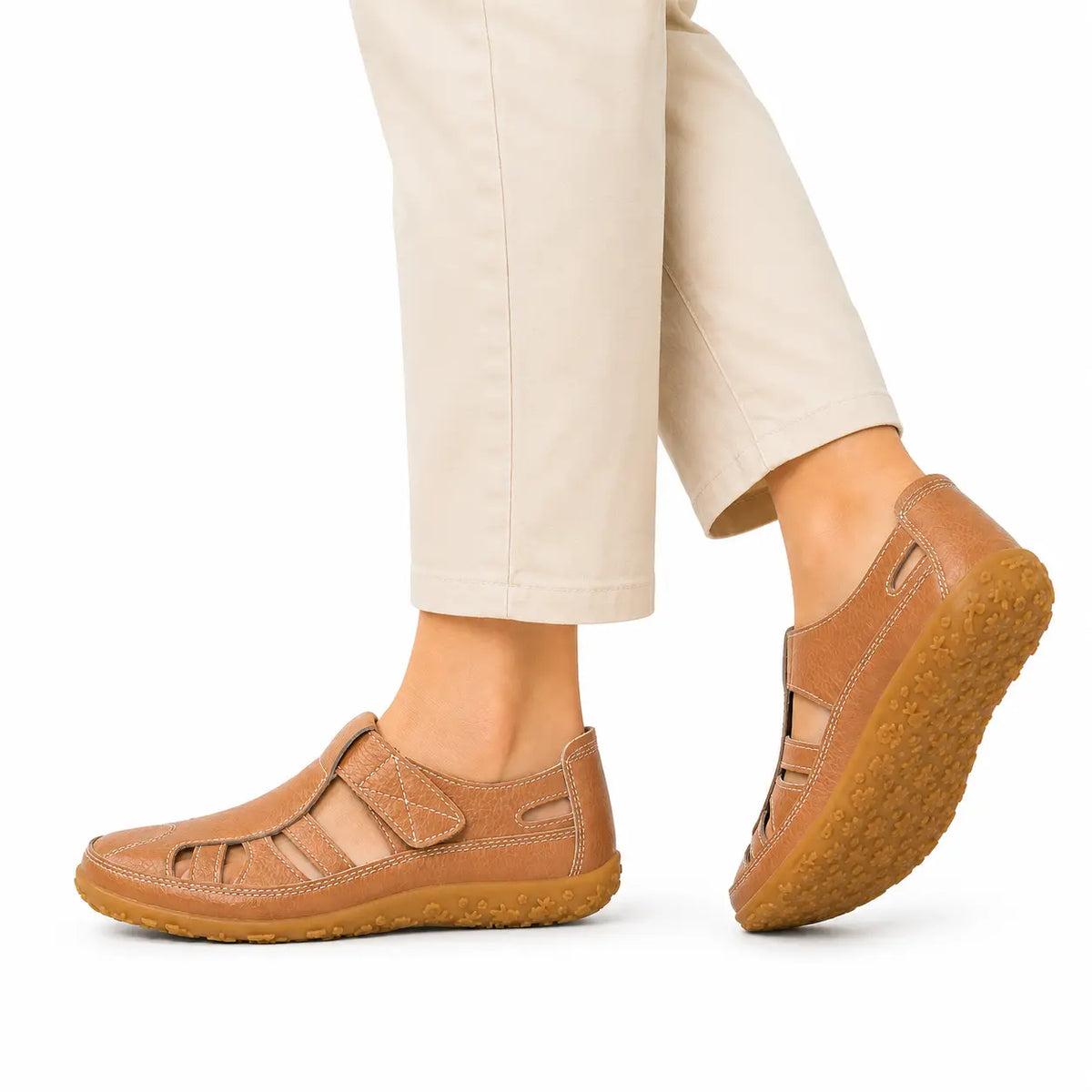 Komfortschuhe aus Leder mit breiter Zehenbox