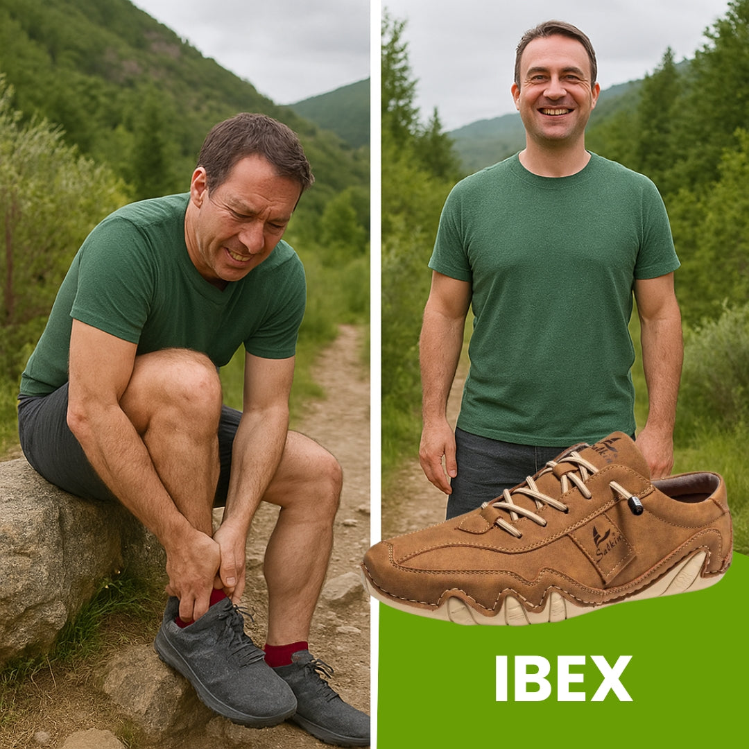 Ibex - ergonomischer, schmerzlindernder & wasserdichter Leder-Barfußschuh für Entlastung bei Rückenschmerzen & Gelenkproblemen