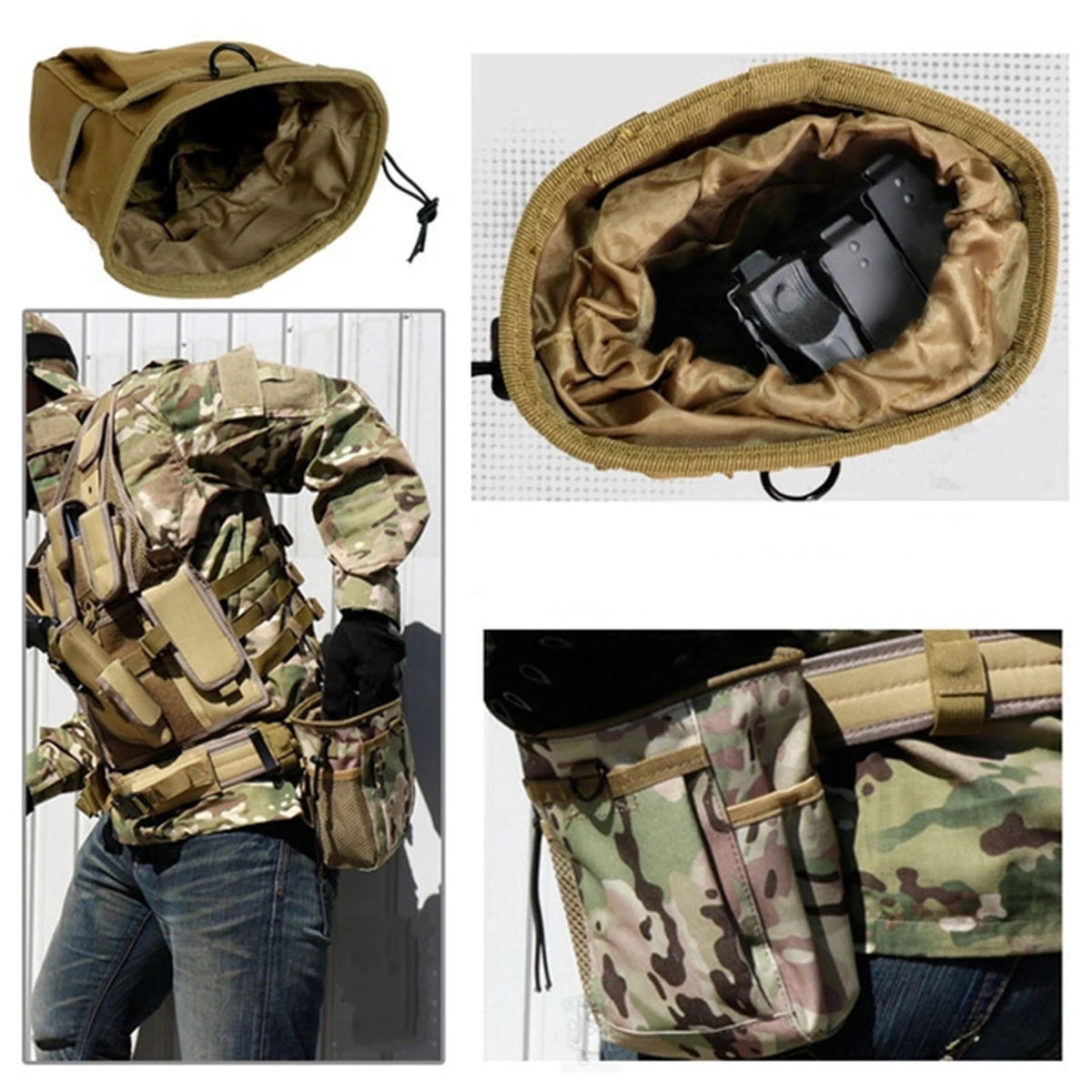 Outdoor MOLLE Tactical-Tasche – Dump Pouch & Magazintasche, EDC-Hüfttasche
