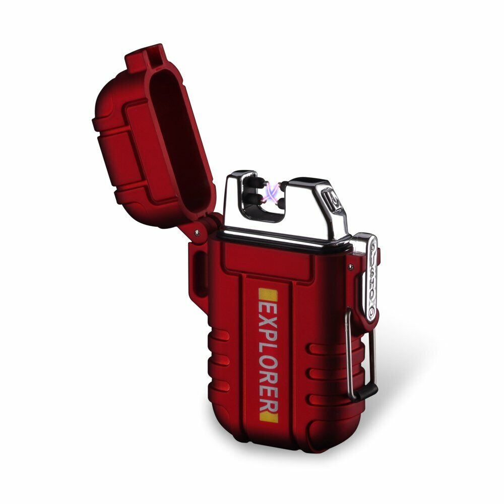 Camping-Feuerzeug – wasserdicht, windfest, flammenloses Plasma-Feuerzeug