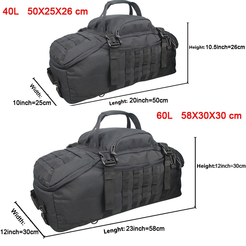 3-in-1 Militär-Duffle-Bag – Tactical Reise-Outdoor-Rucksack, wasserdicht